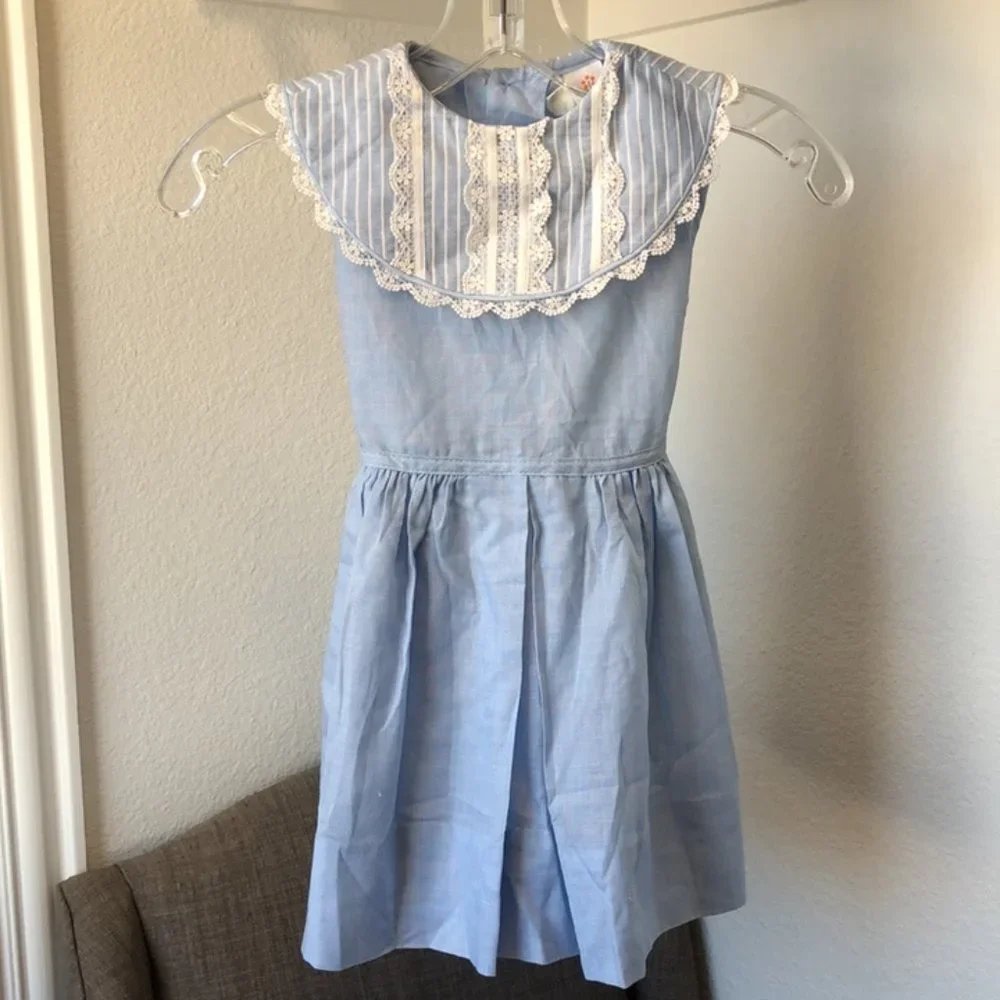 Vintage 80s Peaches 'N Cream kids dress spring summer Easter